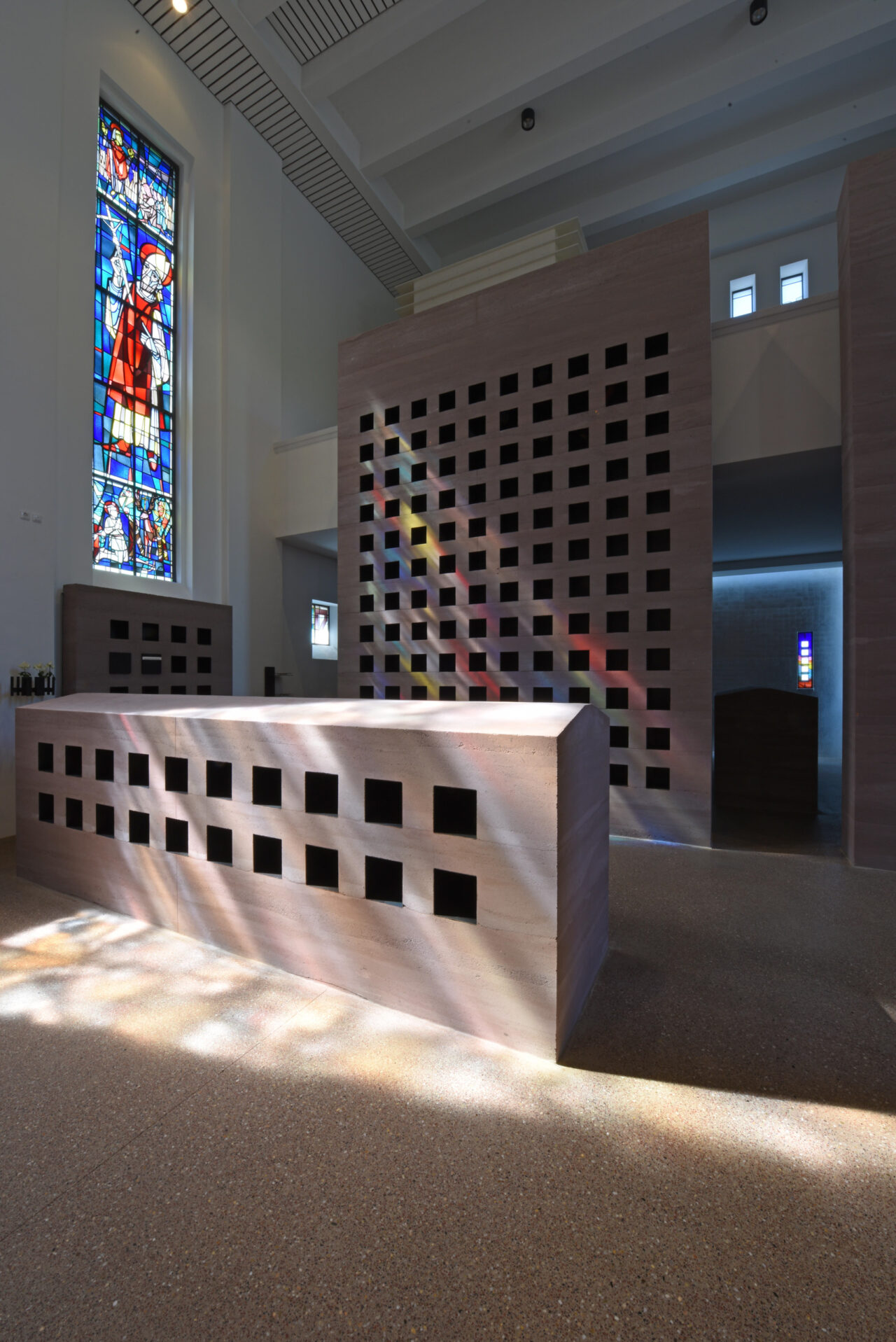 Maueraufsicht im Inneren des Columbariums