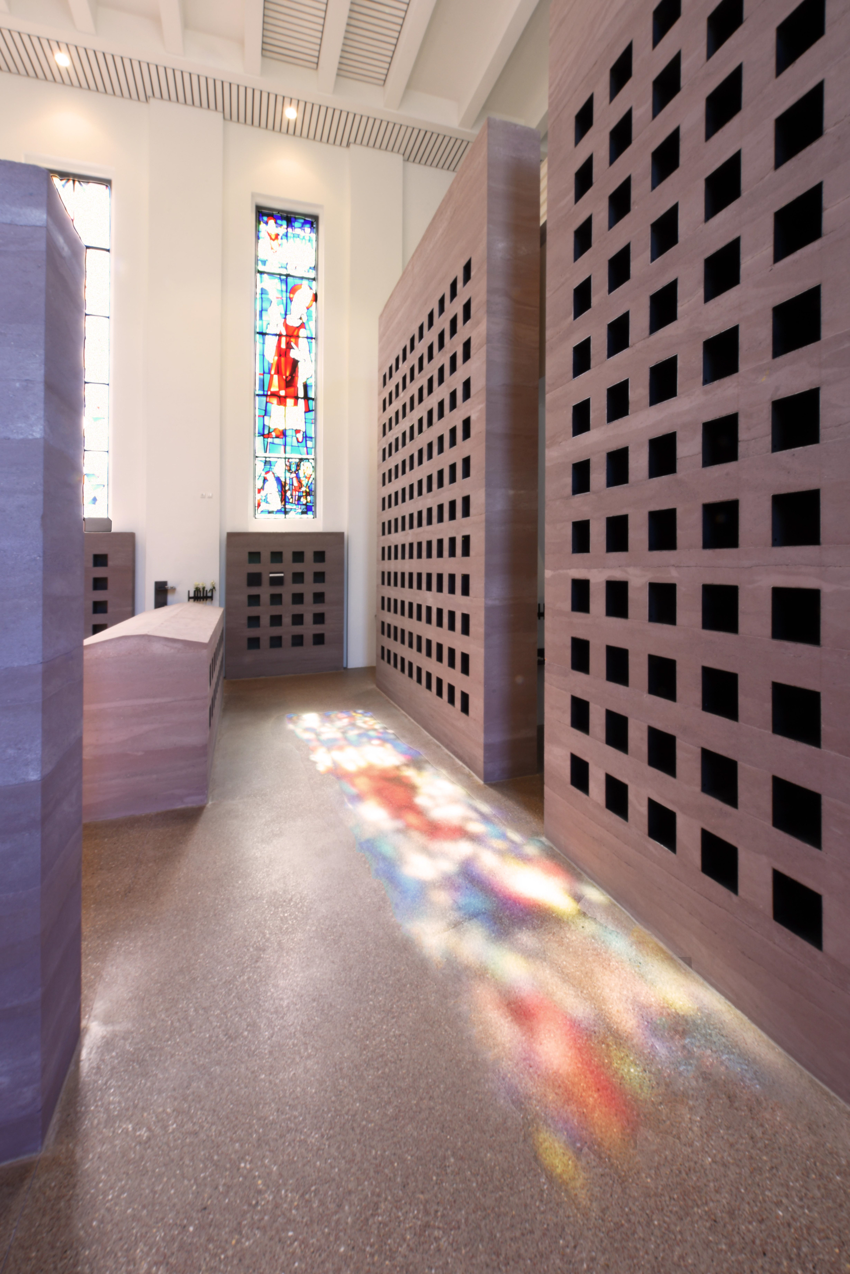 Blick auf Mauer und Fussboden